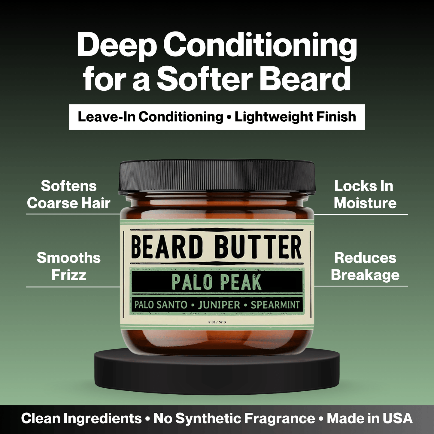 Palo Peak Beard Butter - Palo Santo, Juniper, Spearmint