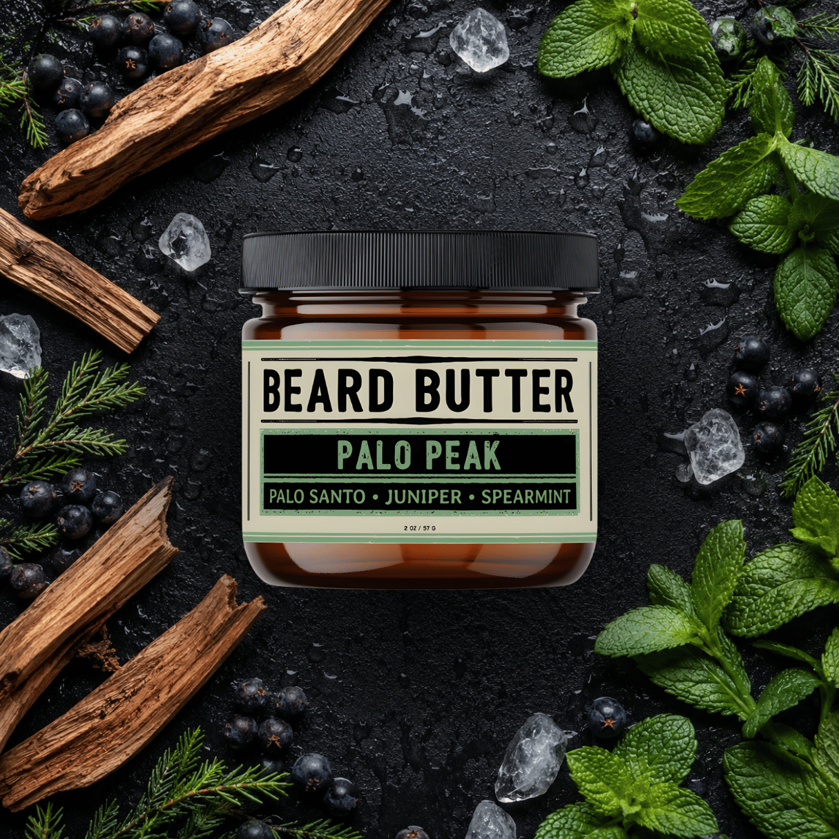Palo Peak Beard Butter - Palo Santo, Juniper, Spearmint