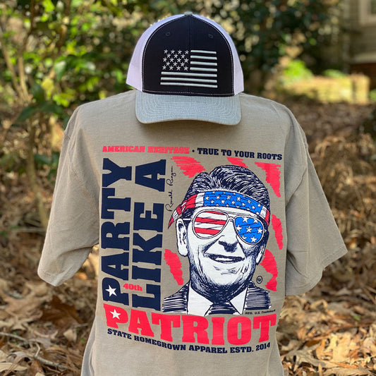 Reagan Party Like A Patriot - ComfortWash Pocket Tee