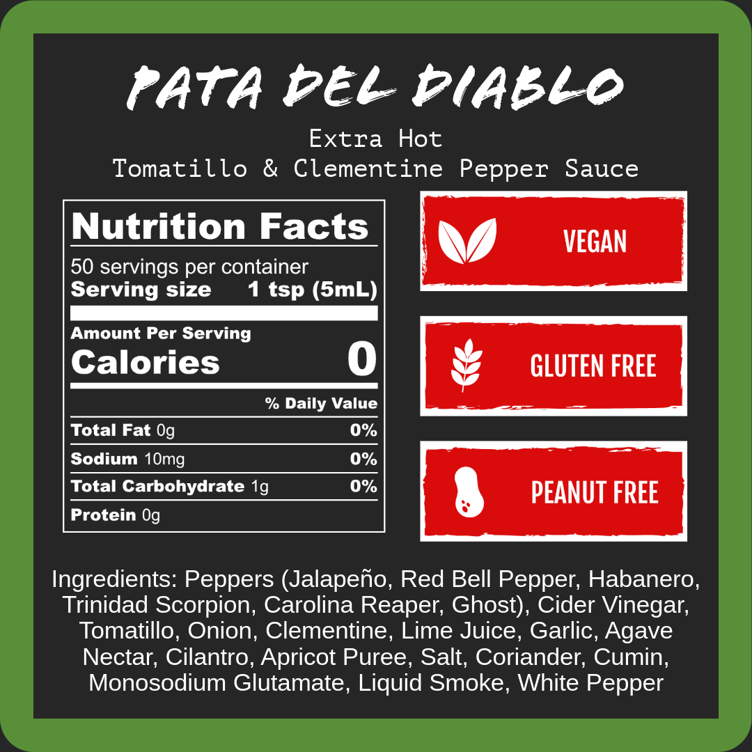 Pata del Diablo - Extra Hot Tomatillo & Clementine (9oz)