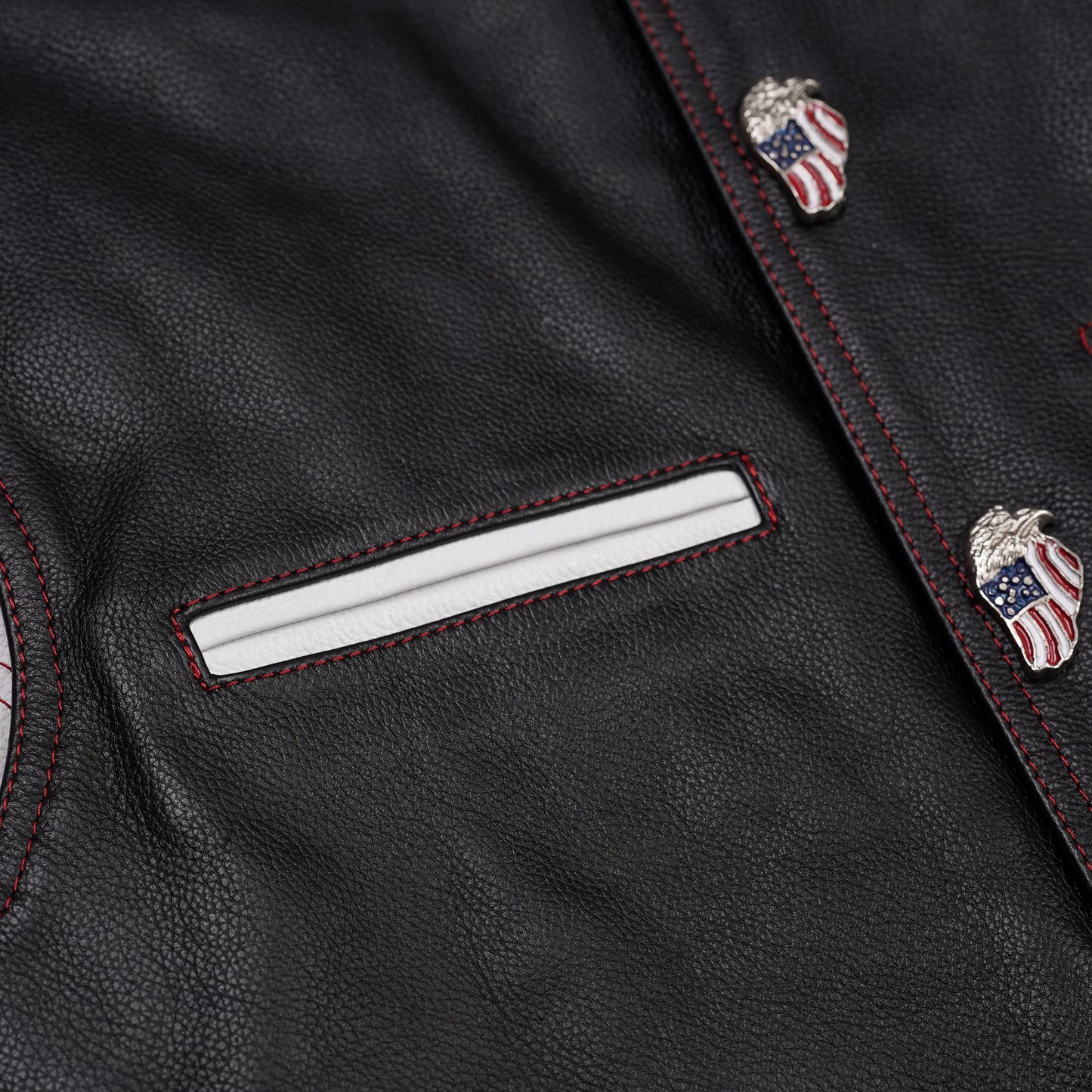 Star-Dusted Mens Leather Motorcycle Vest