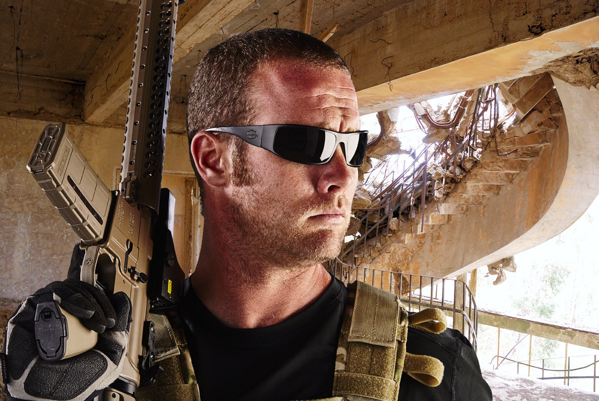 Fugitive TAC Op Aluminum Sunglass Black Frame Transition Day-Night Pathfinder X Lens