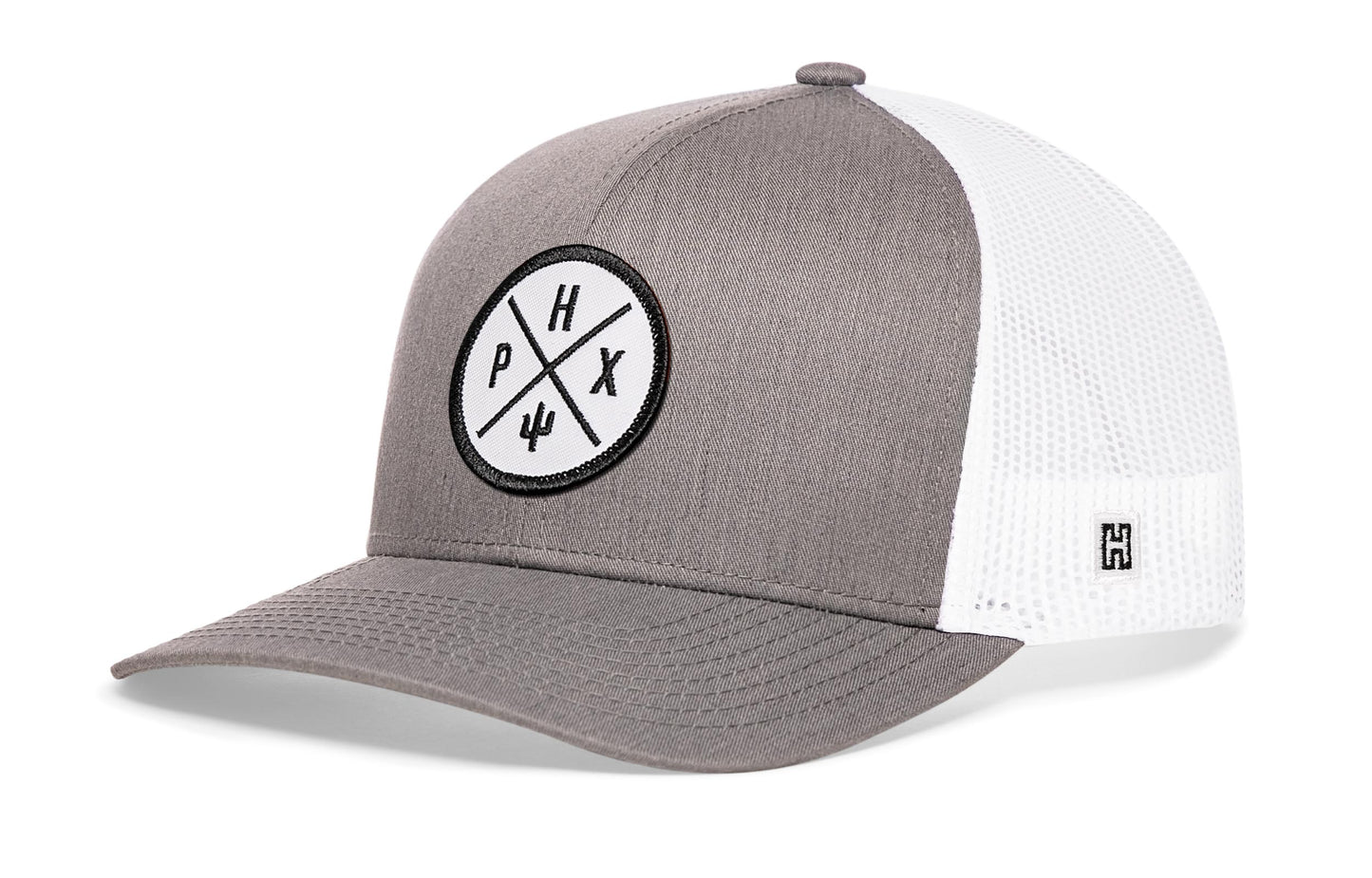 Phoenix Trucker Hat  |  Gray-White PHX X Snapback