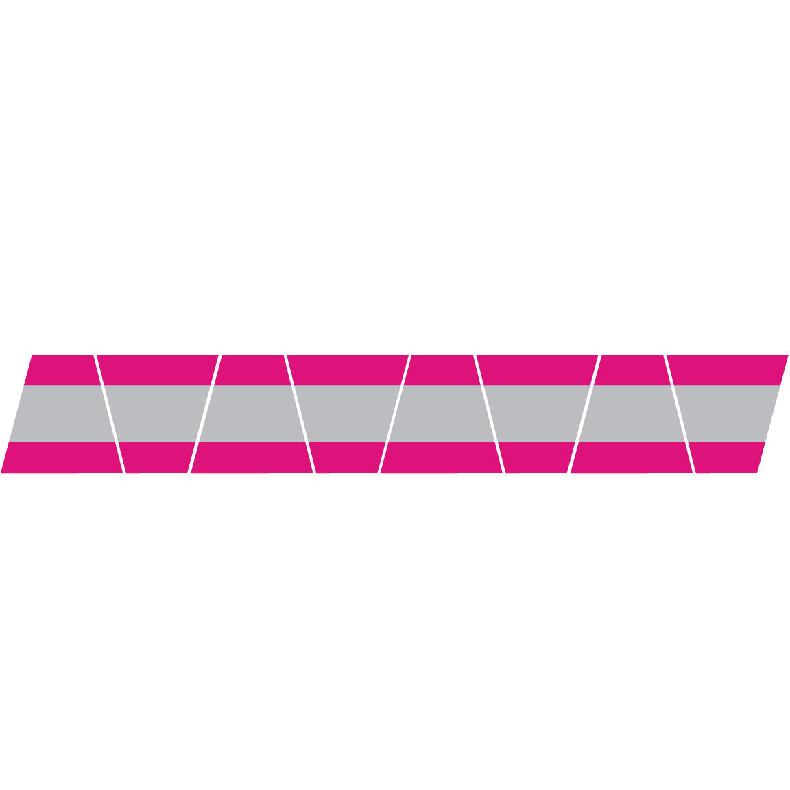 PINK/GREY TRIPLE STRIPE REFLECTIVE HELMET (TET) TETRAHEDRON 8 PACK