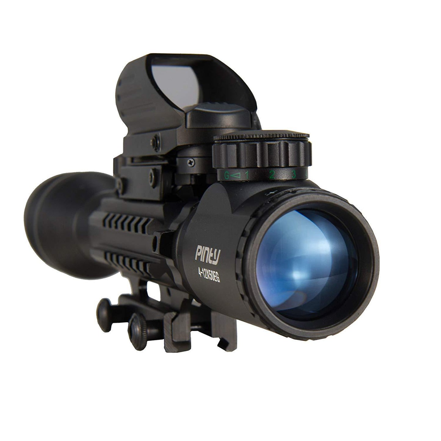 Pinty Nova 3-in-1 4-12x50 SFP Rifle Scope Combo