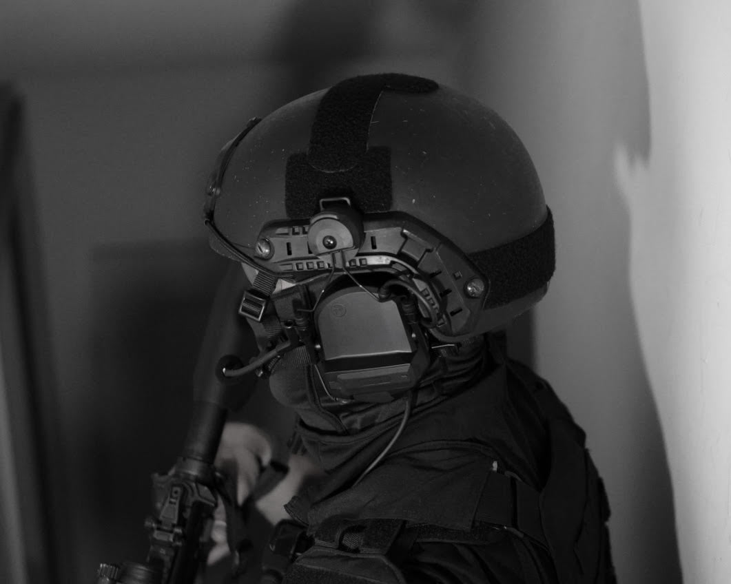PolTact V1 Tactical Comms Headset w/ Active Hearing Protection - Harris/Thales/Tri- PRC, Falcon Series, MBITR Series, (NATO U229/U329 Connector)