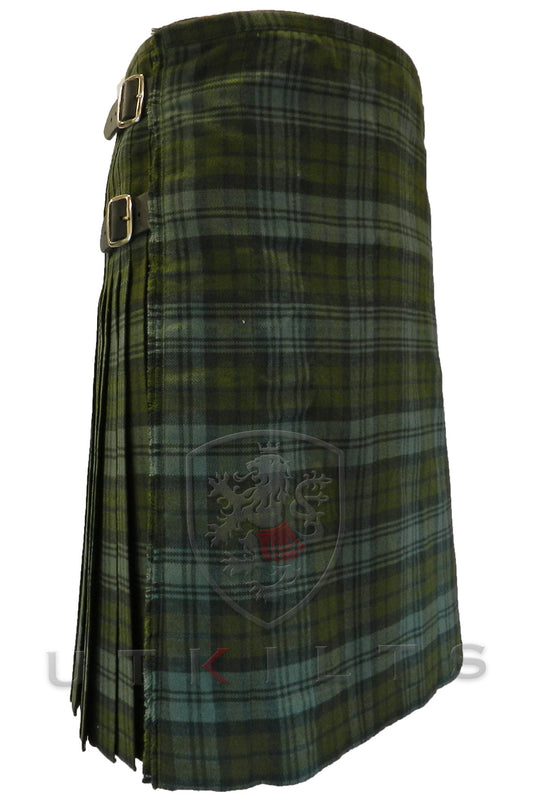 Traditional Kilt - Premium Wool, Black Watch Weathered