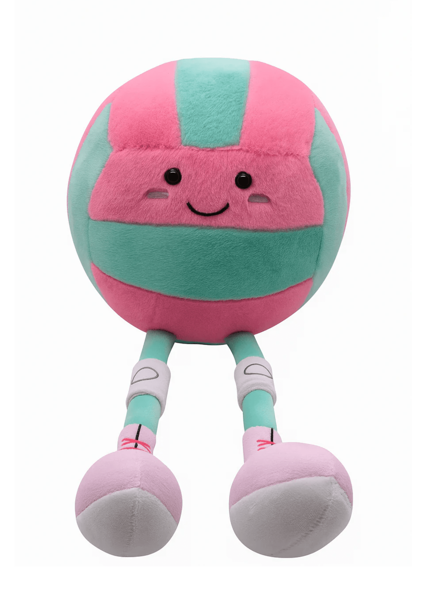 Pink & Teal Volleyball Plush "Acey"