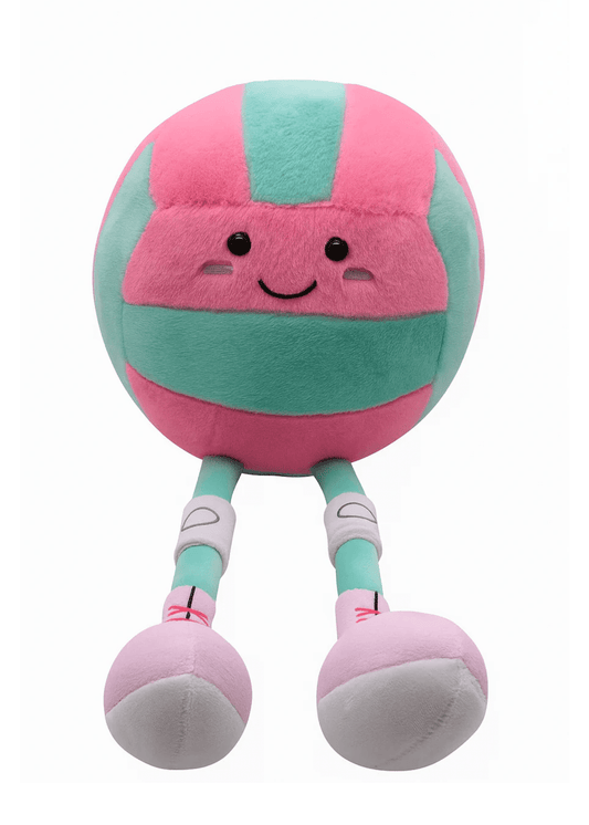Pink & Teal Volleyball Plush "Acey"