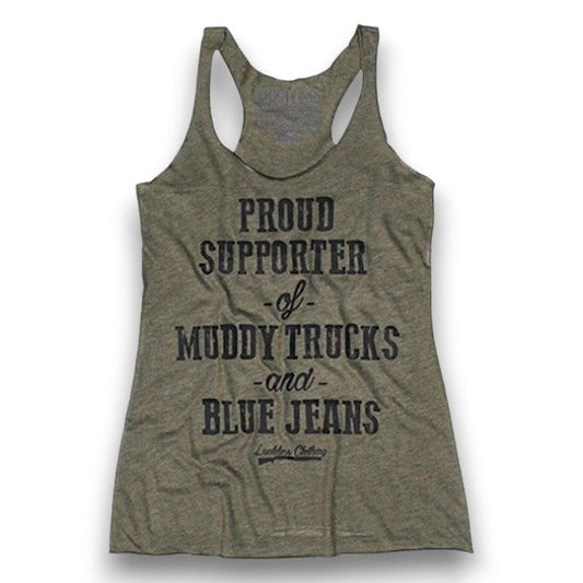 Proud Supporter of Muddy Trucks and Blue Jeans Tank Top