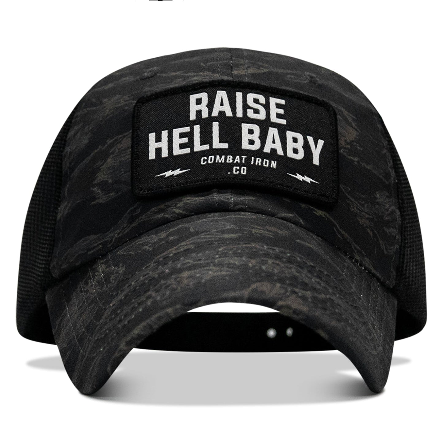 Raise Hell Baby Patch Tactical Ripstop Mesh Snapback Hat