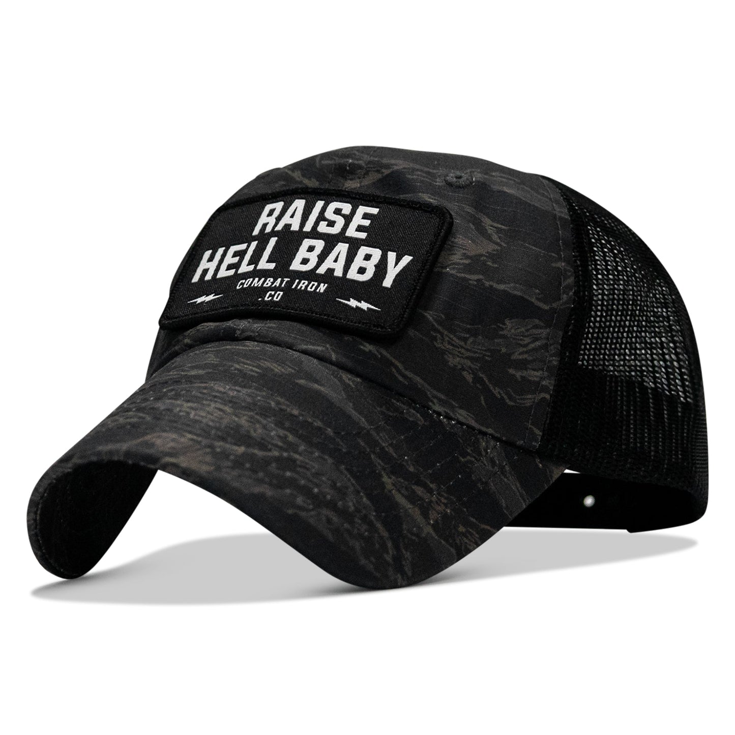 Raise Hell Baby Patch Tactical Ripstop Mesh Snapback Hat