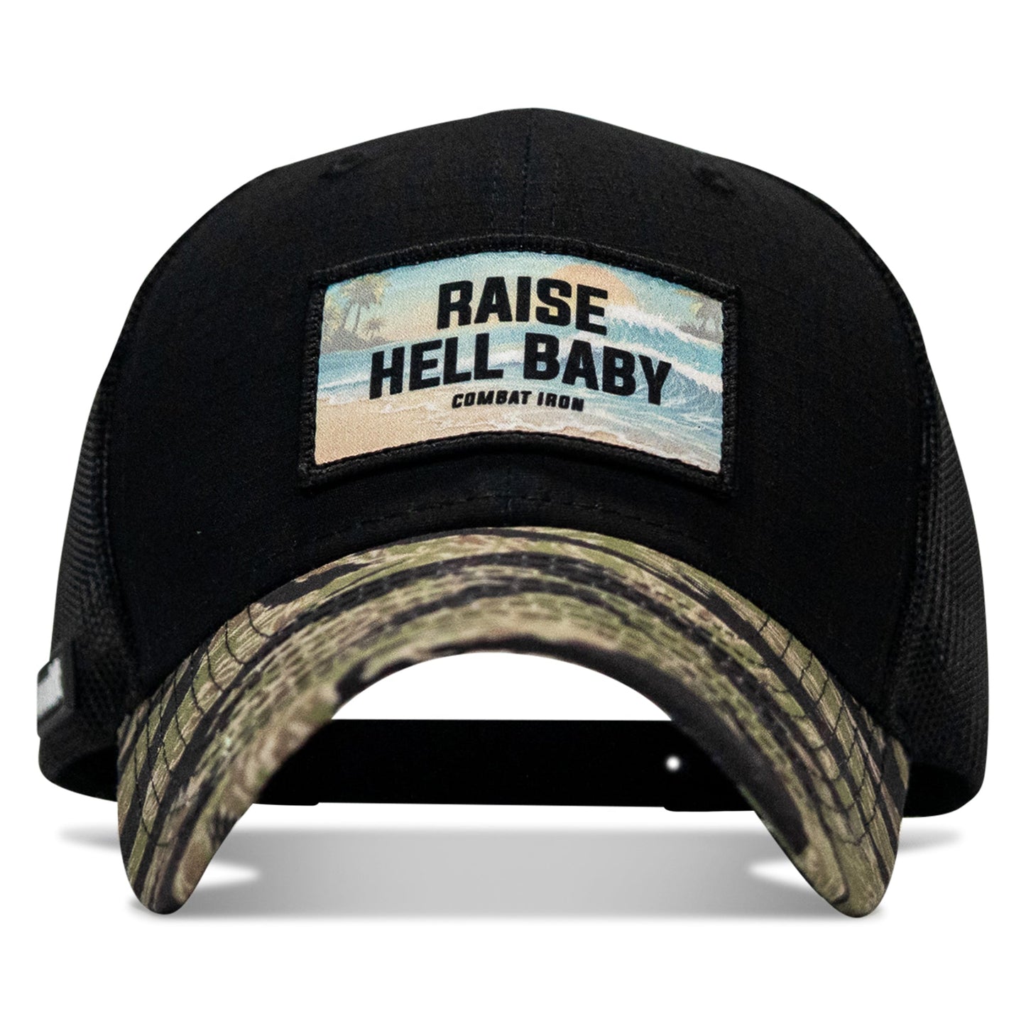 Raise Hell Baby Sunset Patch Original Ripstop Snapback Hat