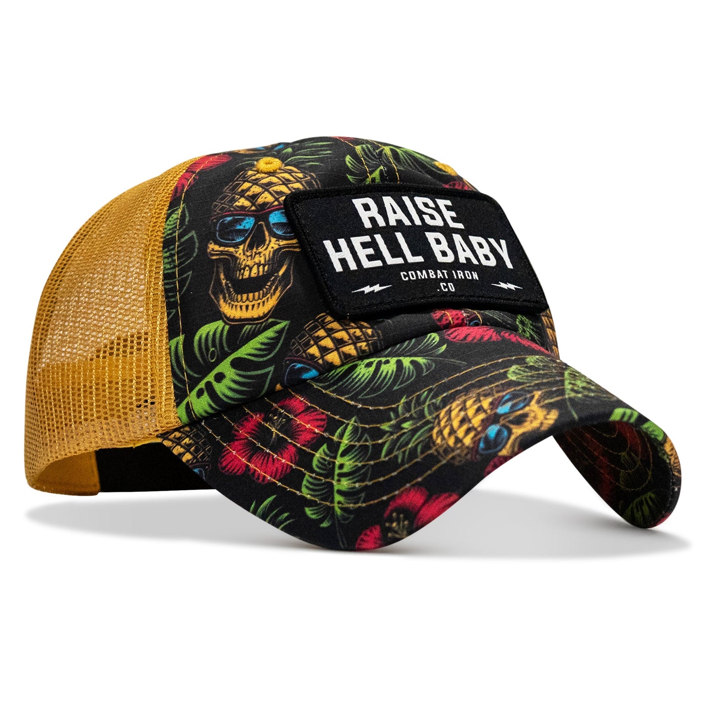 Raise Hell Baby Patch Tactical Ripstop Mesh Snapback Hat