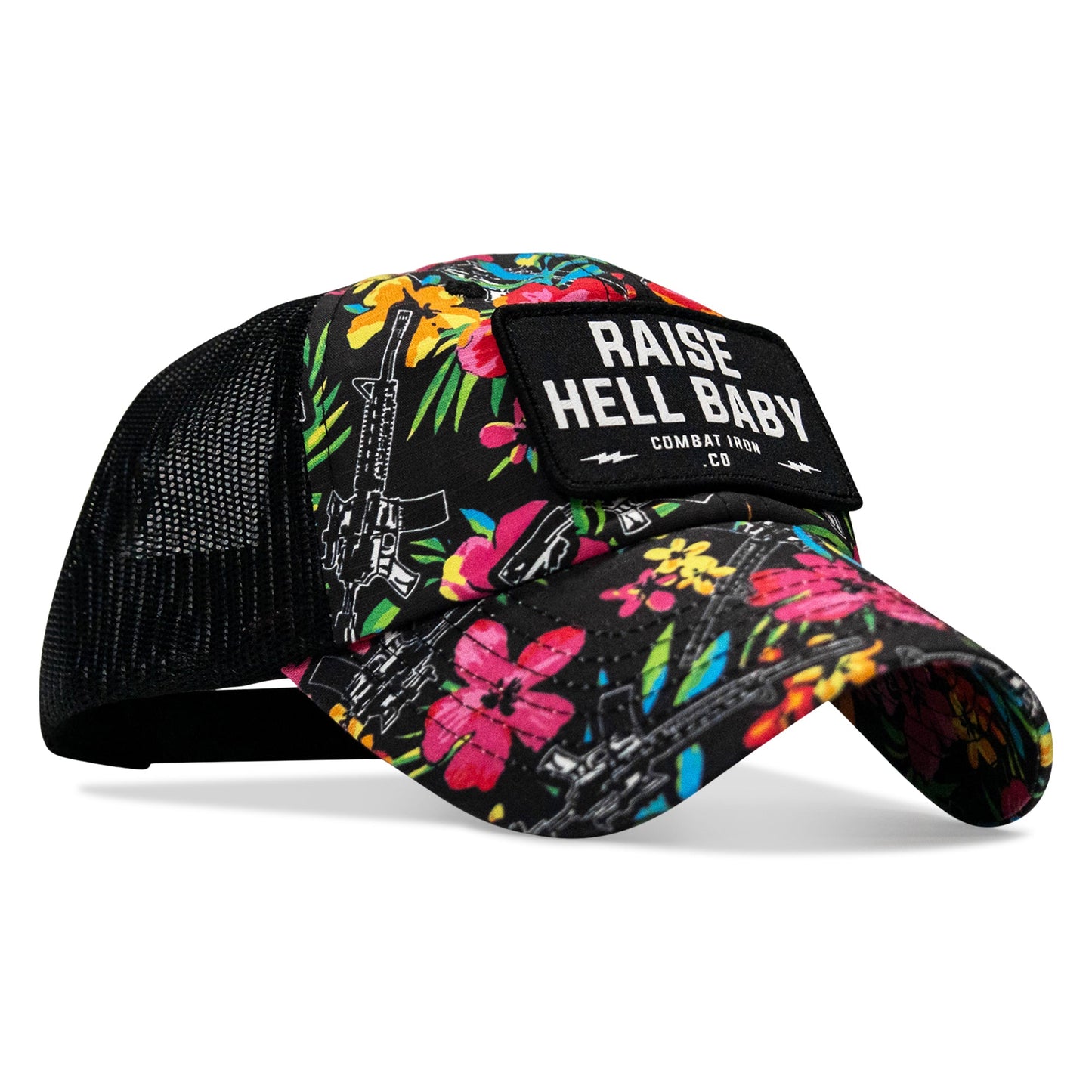 Raise Hell Baby Patch Tactical Ripstop Mesh Snapback Hat