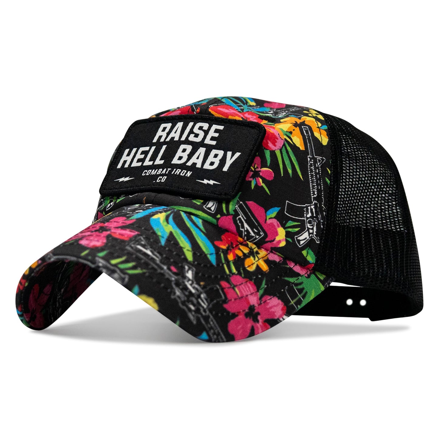 Raise Hell Baby Patch Tactical Ripstop Mesh Snapback Hat