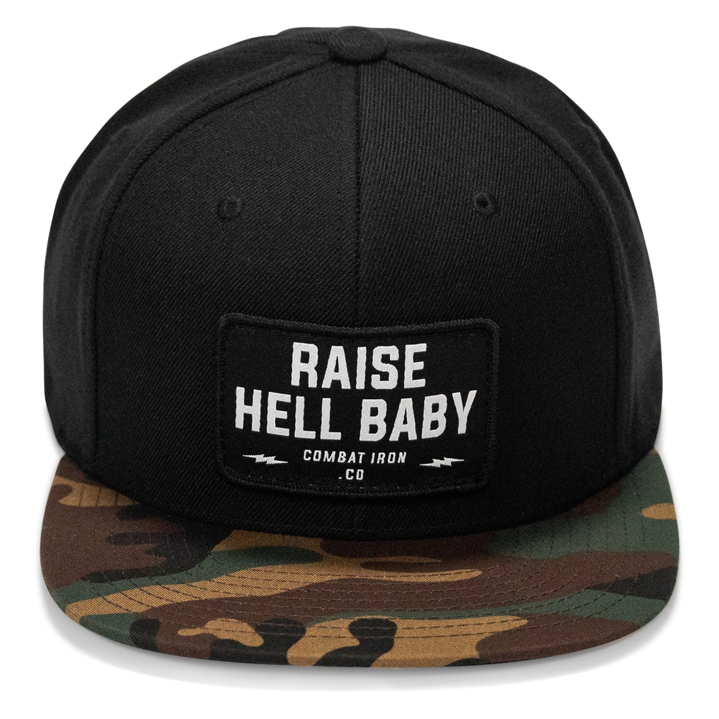 Raise Hell Baby Patch. Flatbill Hat