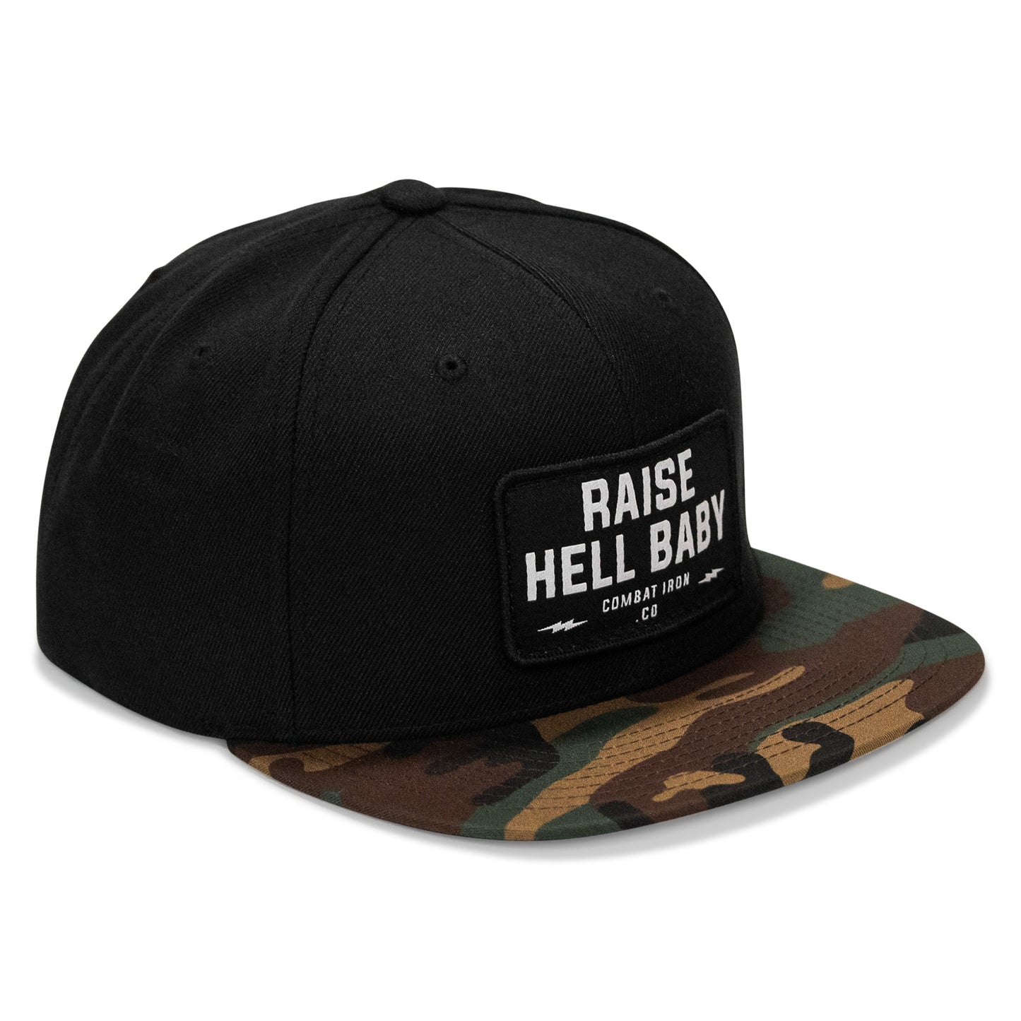 Raise Hell Baby Patch. Flatbill Hat