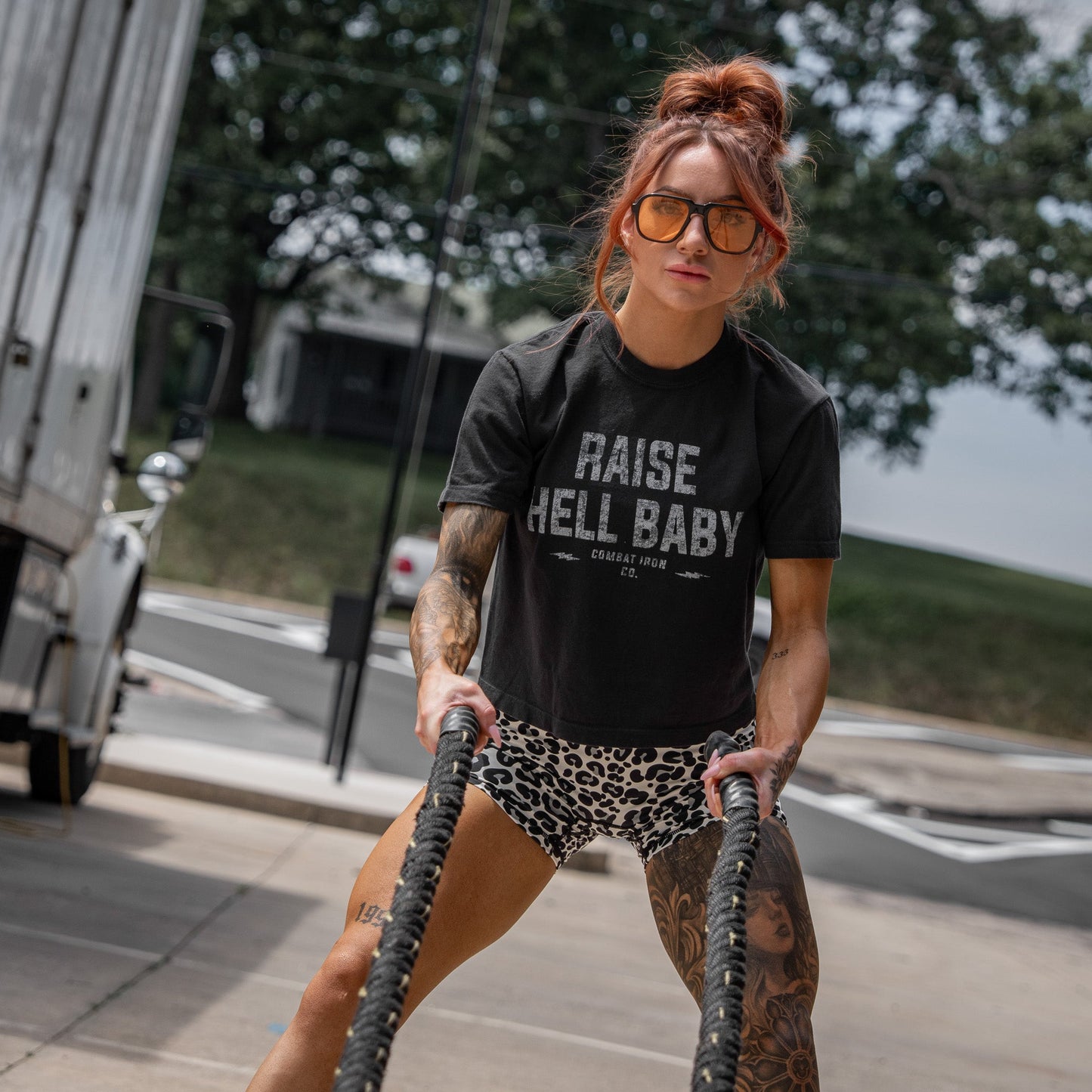 Raise Hell Baby Women's Crop T-Shirt