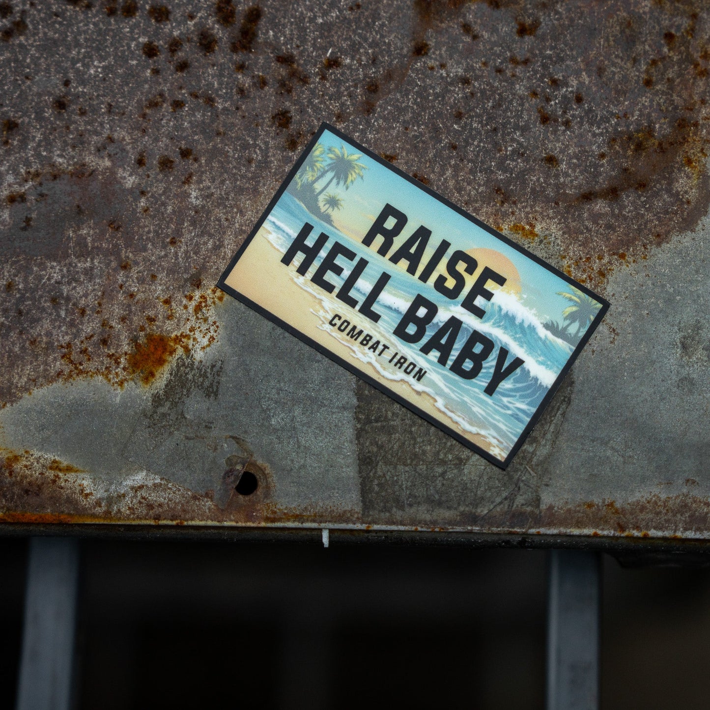 Raise Hell Baby Sunset Decal