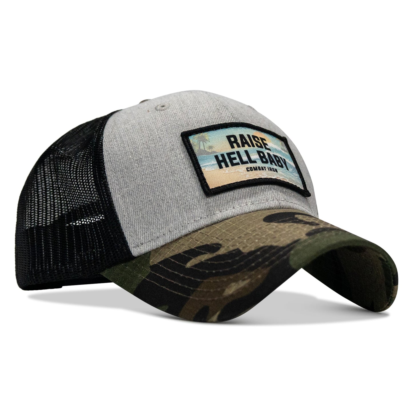 Raise Hell Baby Sunset Patch Original Ripstop Snapback Hat