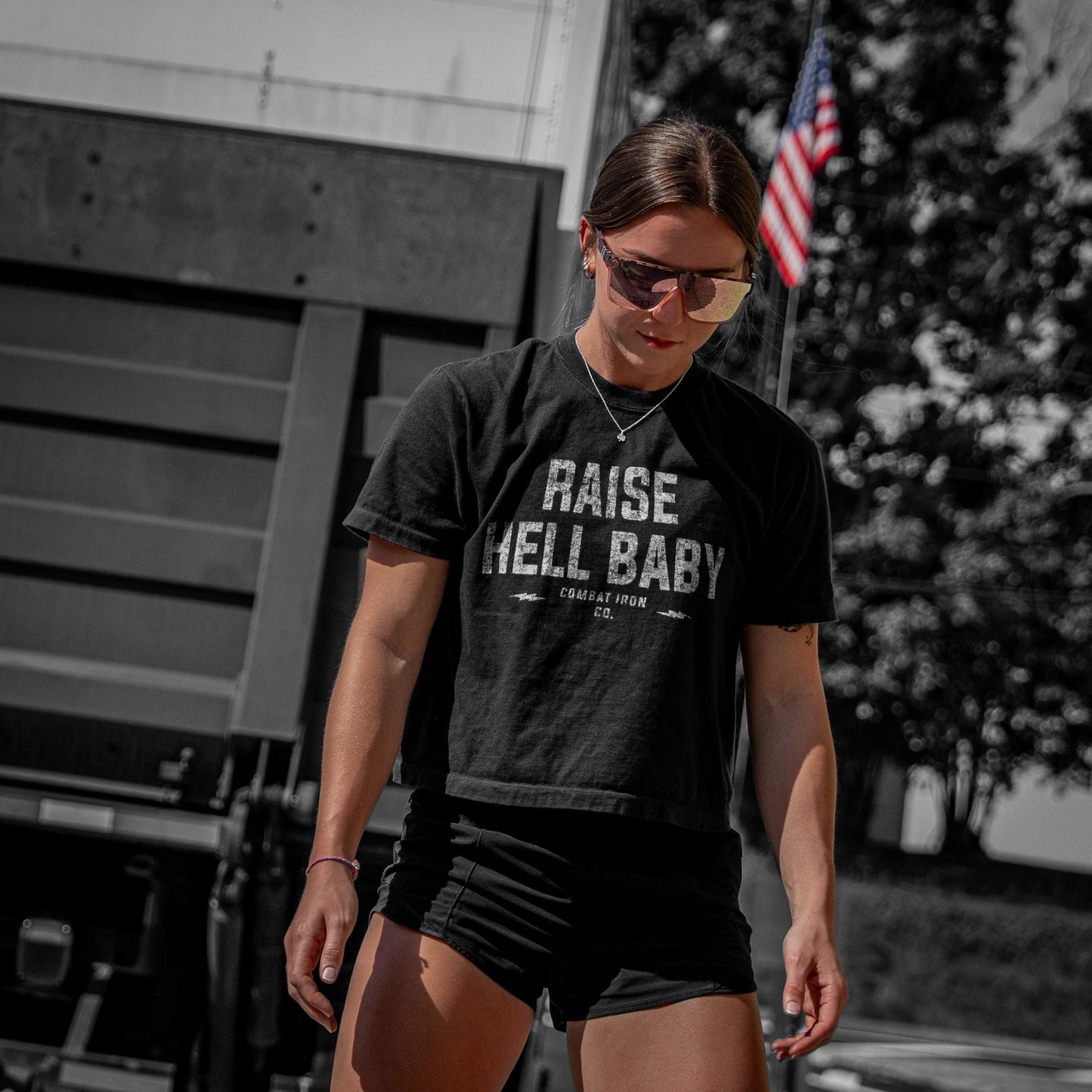 Raise Hell Baby Women's Crop T-Shirt