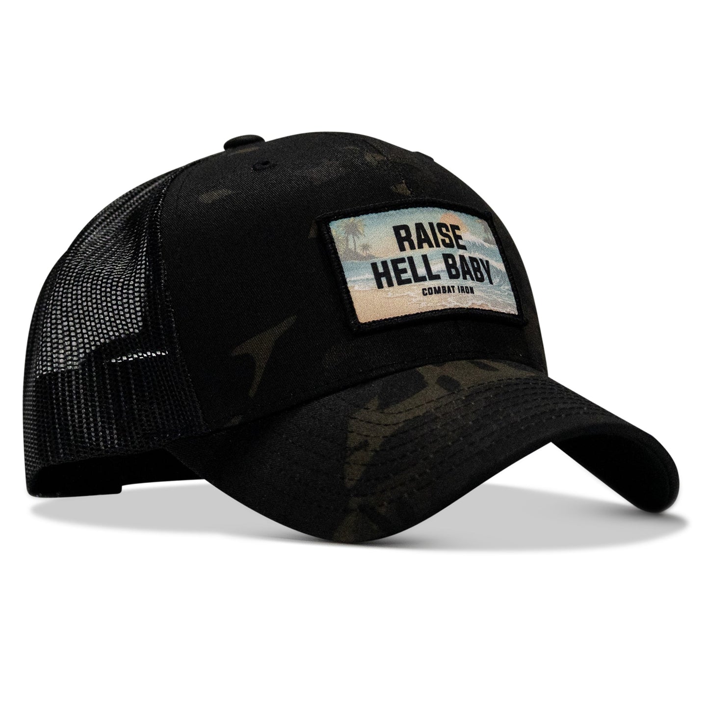 Raise Hell Baby Sunset Patch Snapback Hat