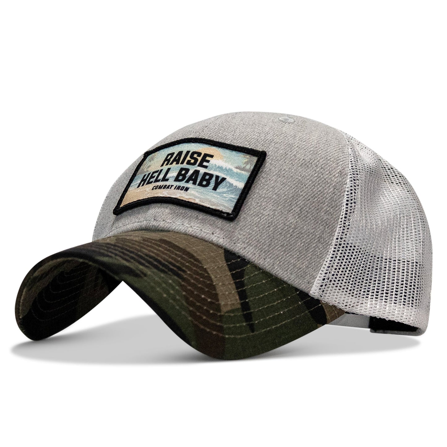 Raise Hell Baby Sunset Patch Original Ripstop Snapback Hat