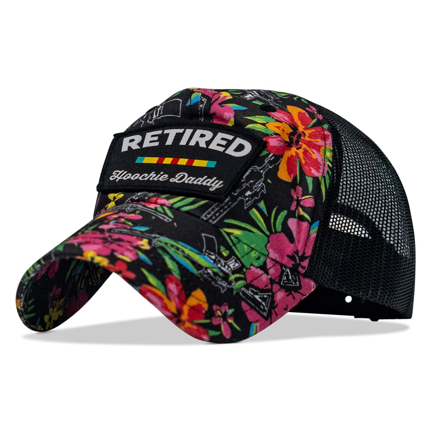 Retired Hoochie Daddy Veteran Patch Ripstop Tactical Mesh Snapback Hat