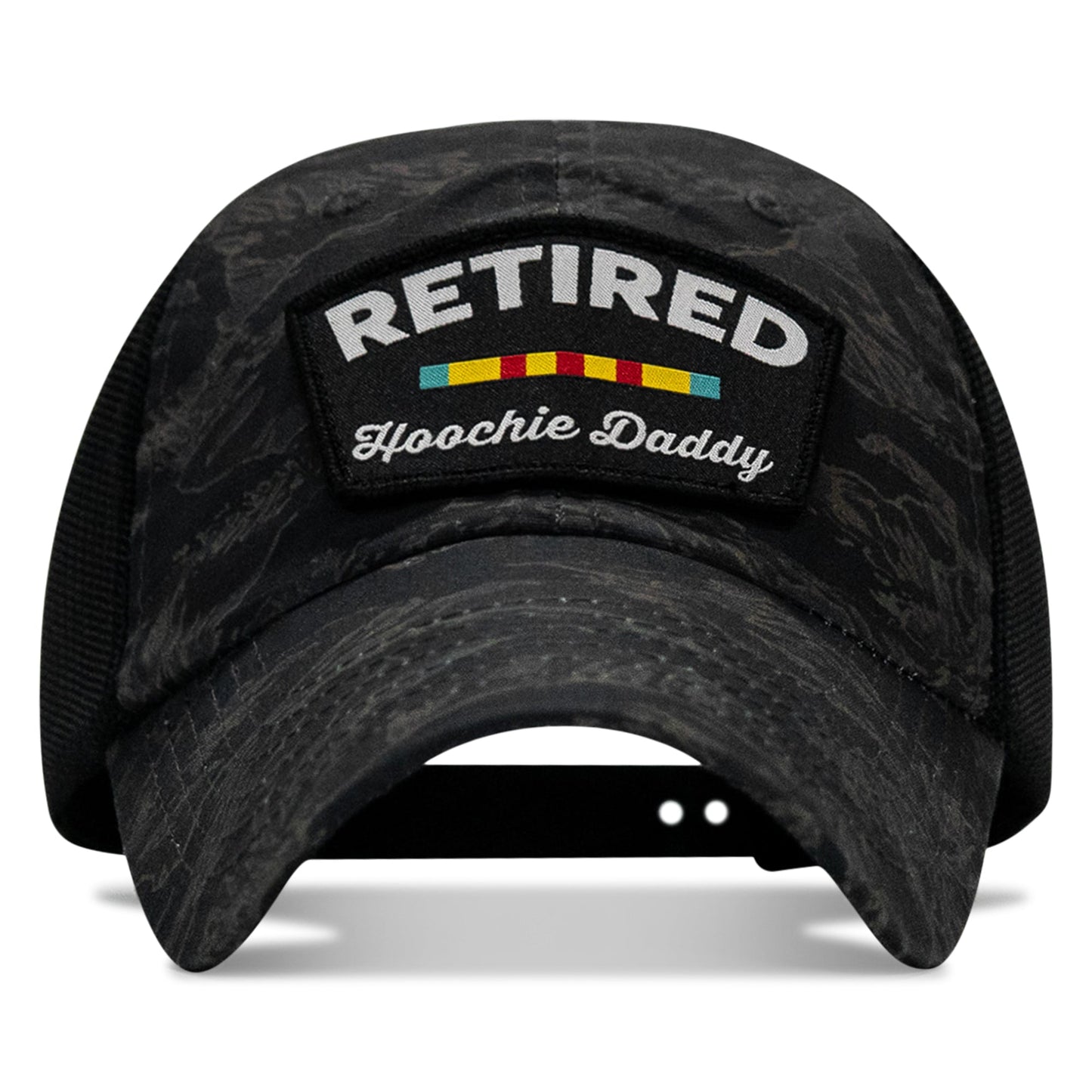 Retired Hoochie Daddy Veteran Patch Ripstop Tactical Mesh Snapback Hat