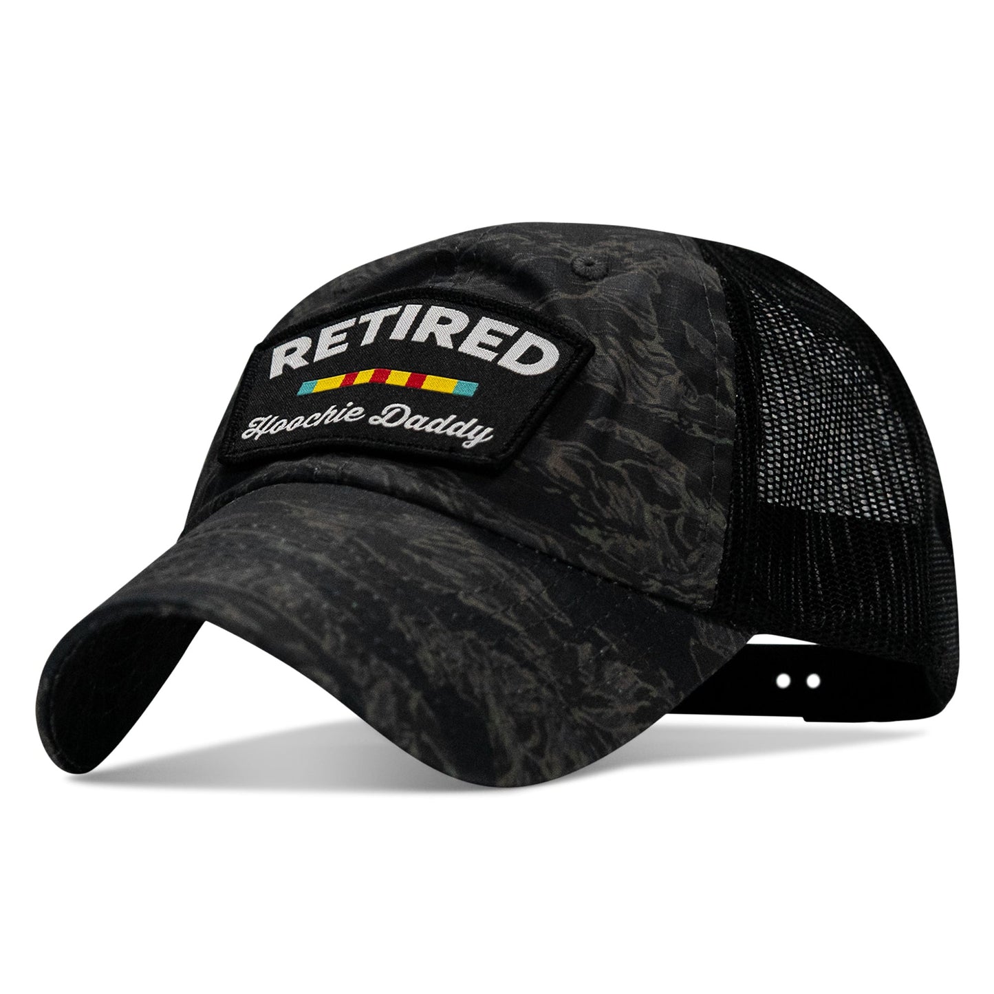Retired Hoochie Daddy Veteran Patch Ripstop Tactical Mesh Snapback Hat