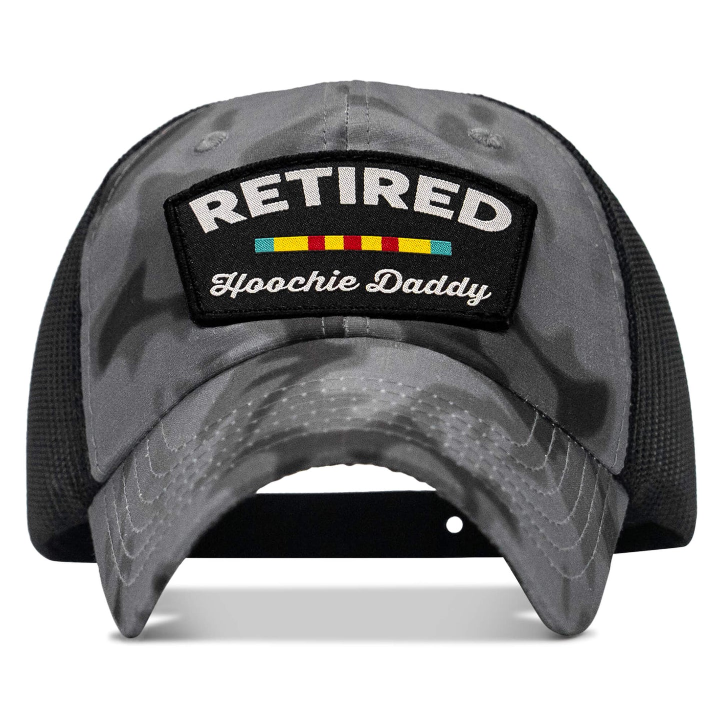 Retired Hoochie Daddy Veteran Patch Ripstop Tactical Mesh Snapback Hat