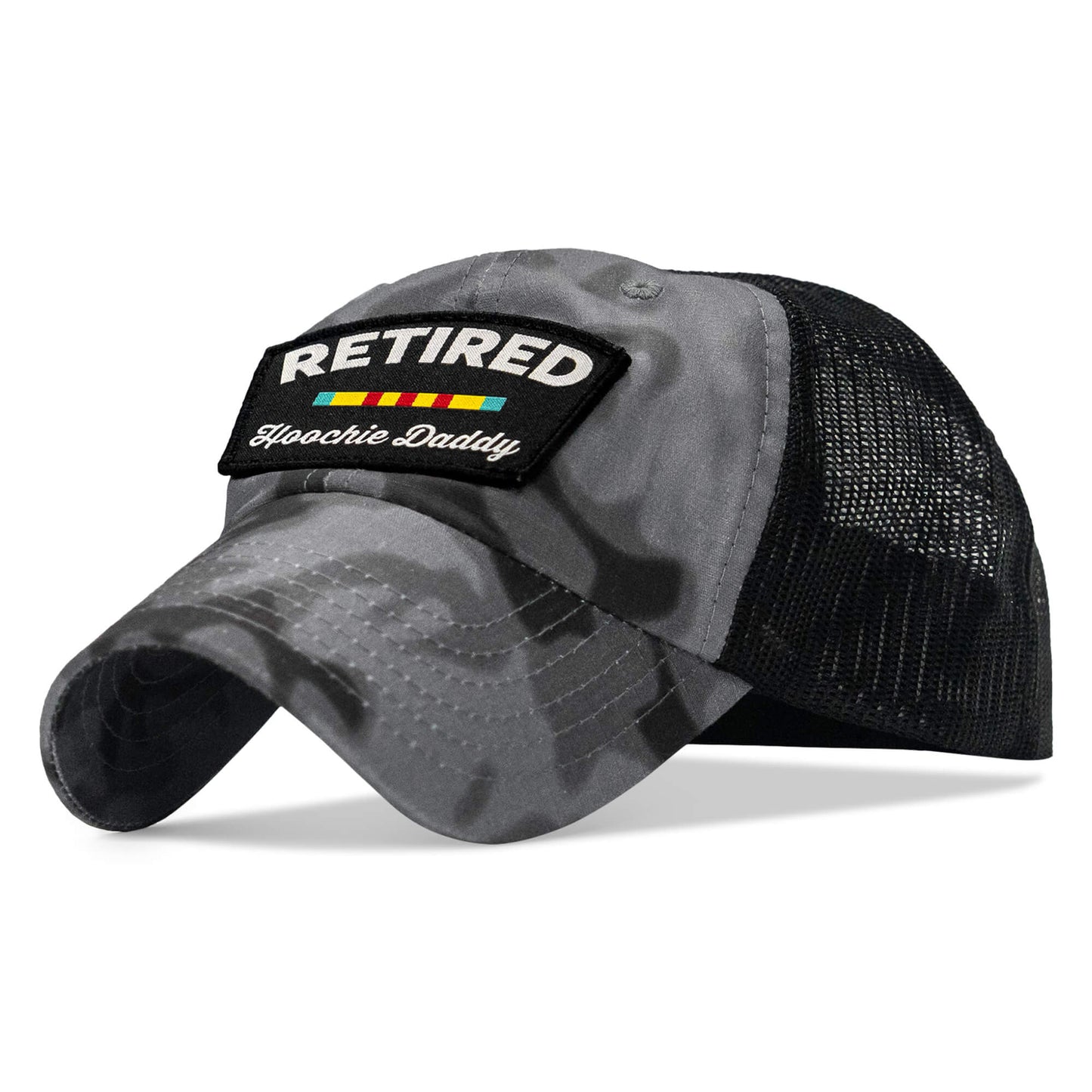 Retired Hoochie Daddy Veteran Patch Ripstop Tactical Mesh Snapback Hat