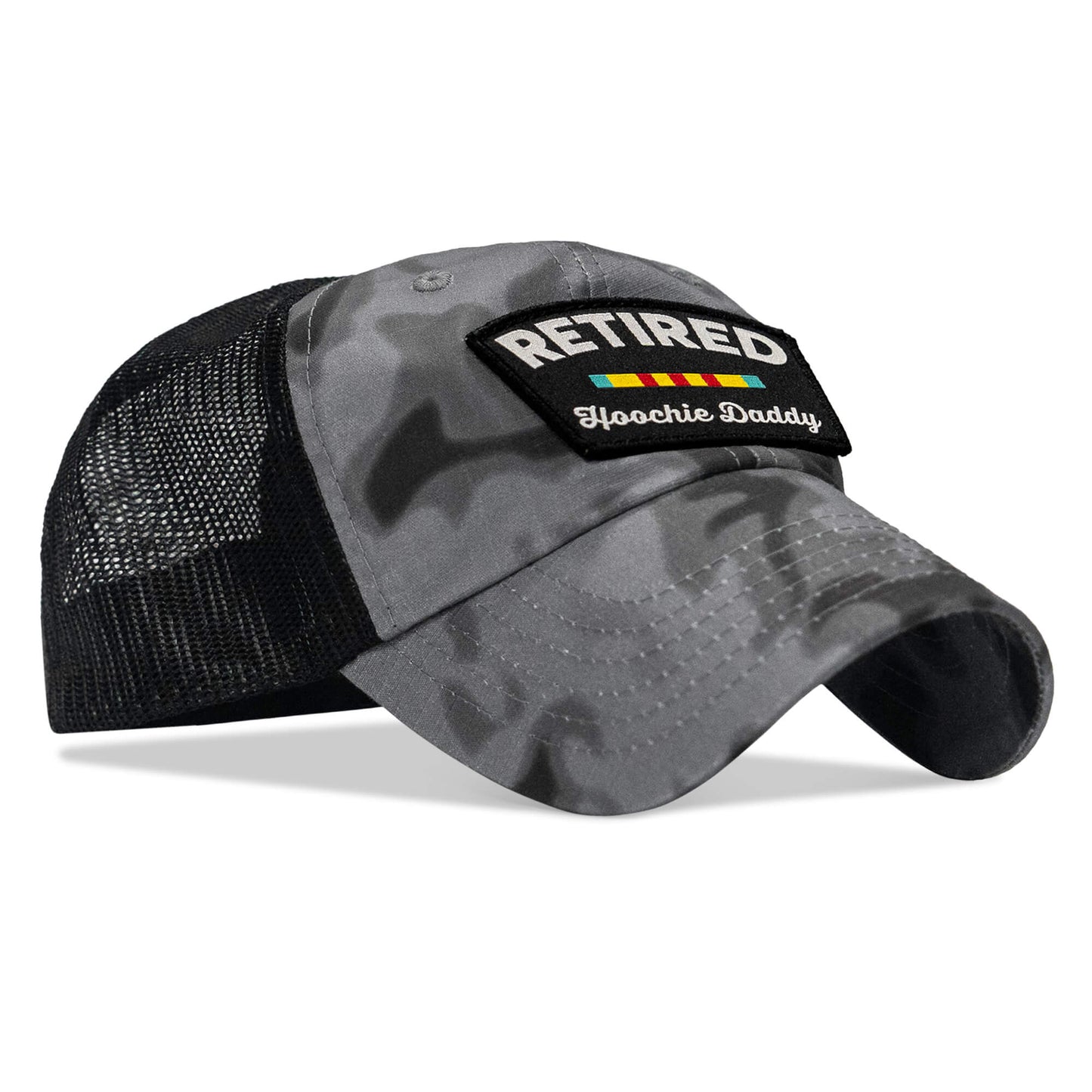 Retired Hoochie Daddy Veteran Patch Ripstop Tactical Mesh Snapback Hat