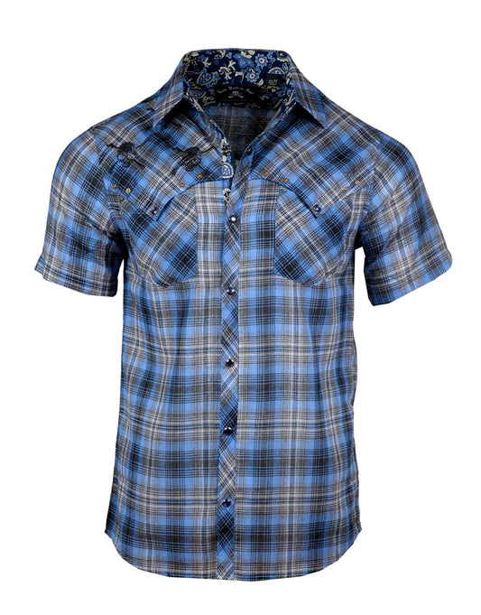 S/S Blue on Black