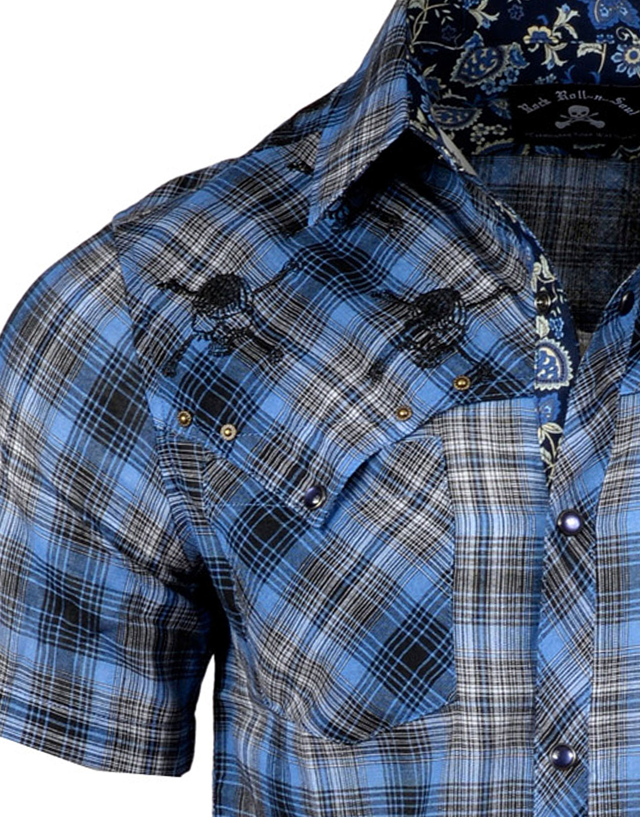 S/S Blue on Black