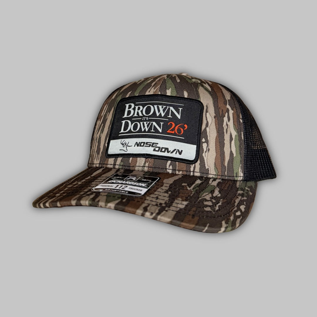 Brown Down 26  Woven Trucker