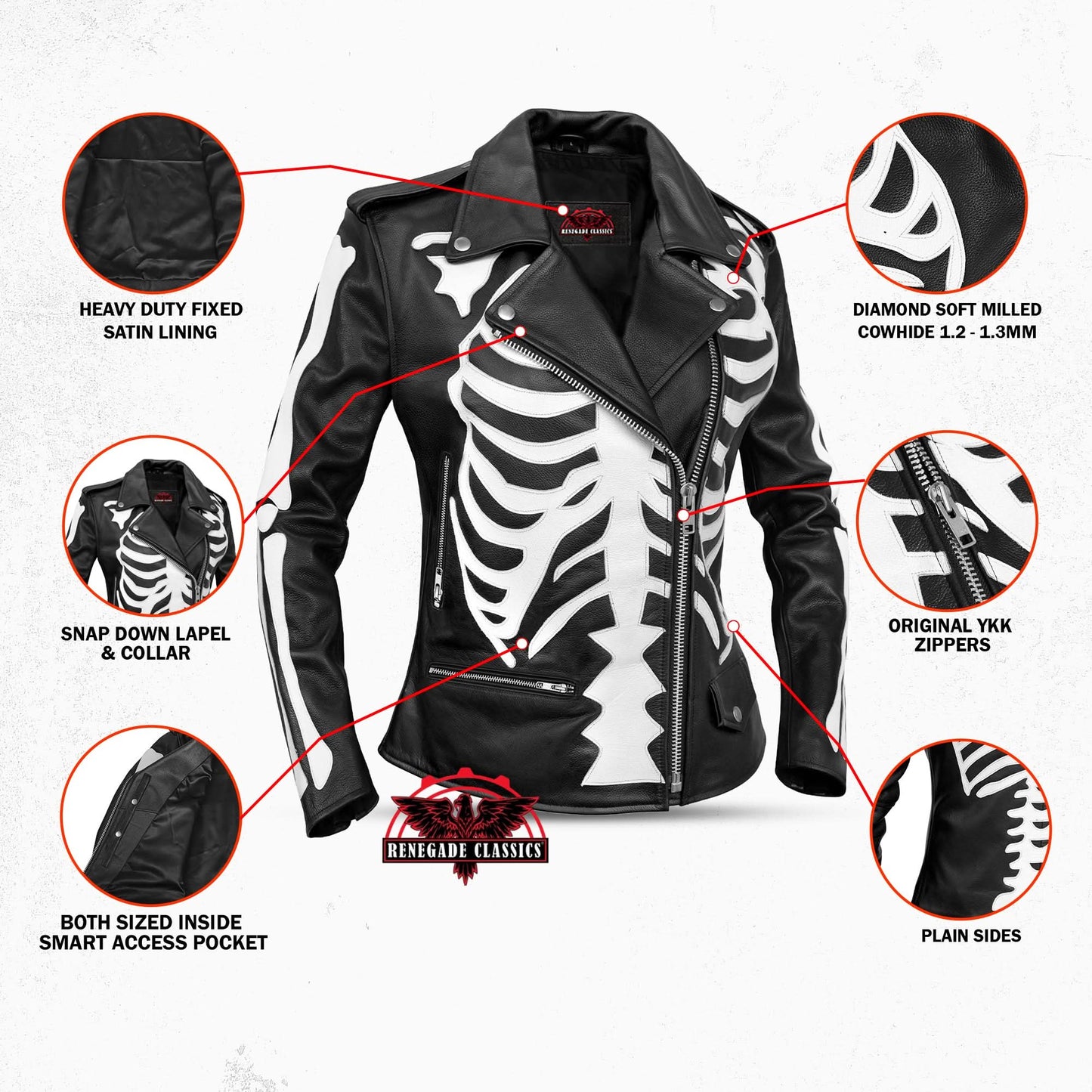 Deathless Women’s MC Bone Jacket