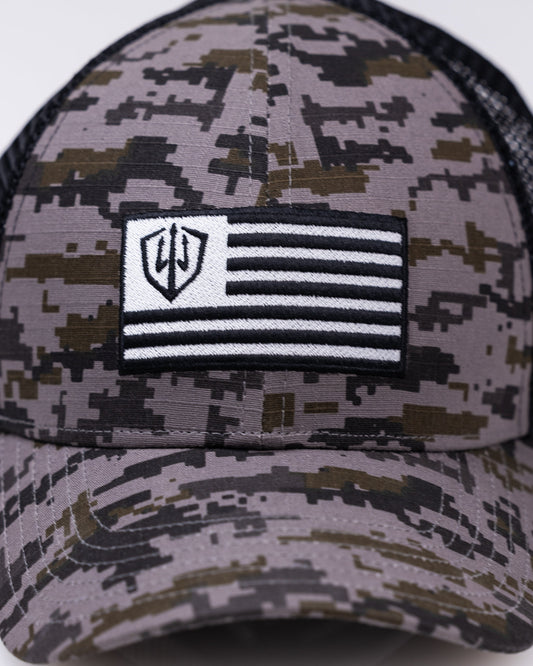Camo Flag Trucker