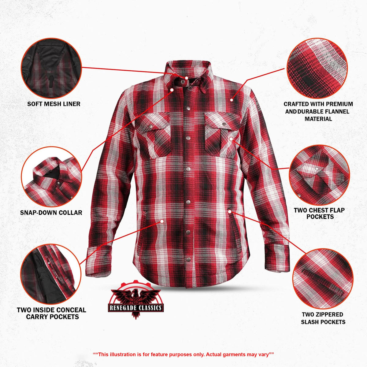 MileArmor — Men's Flannel Riding Shirt