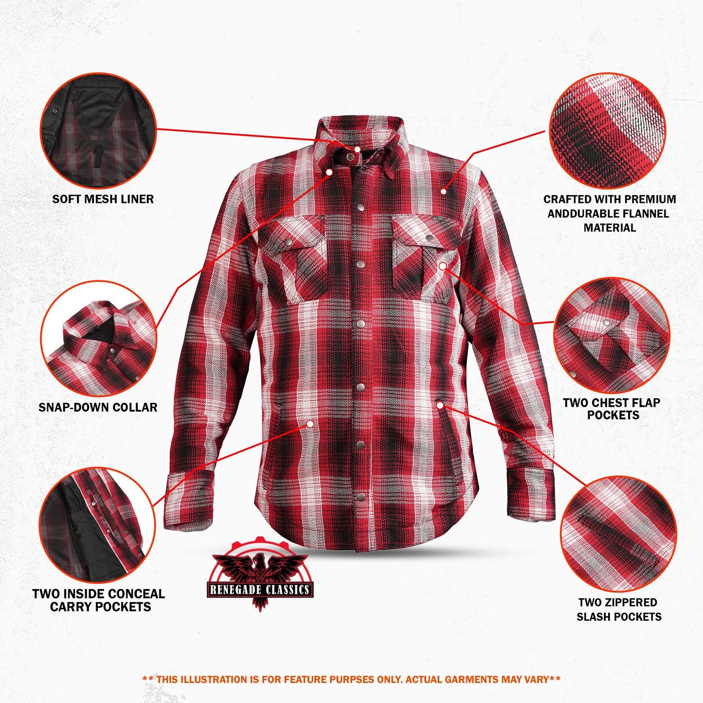 MileArmor — Men's Flannel Riding Shirt