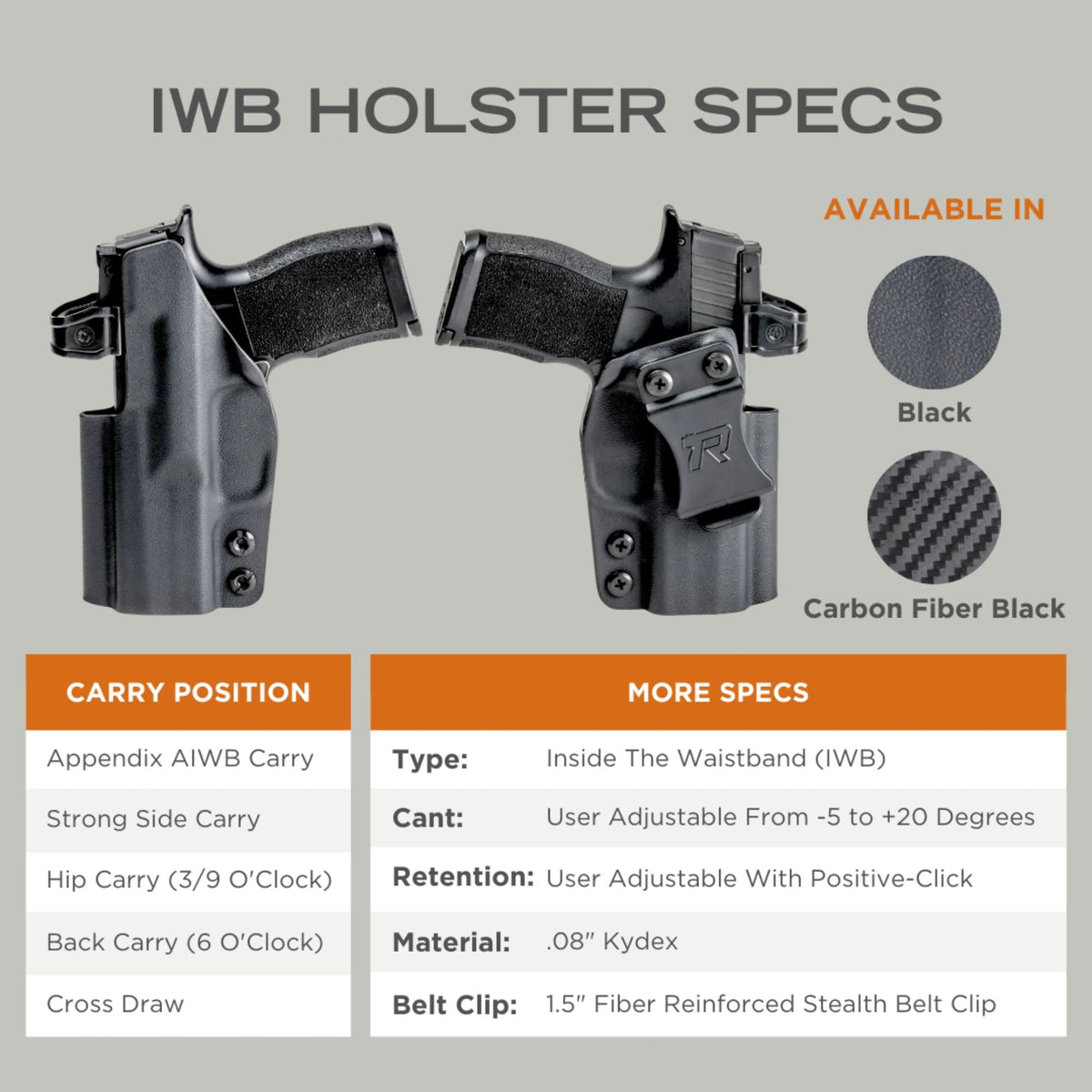 IWB Holster fits Glock 19 19X 32 45 Olight PLX