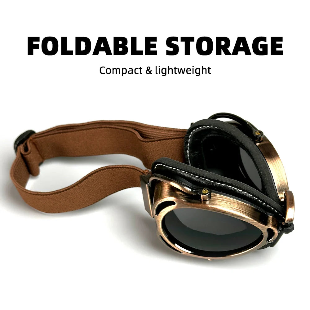 Motorcycle Vintage Old School Cruiser Retro Goggles