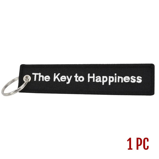The Key To Happy - Motorcycle Keychain