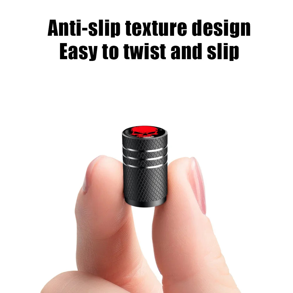 4PCS Skull Valve Stem Caps