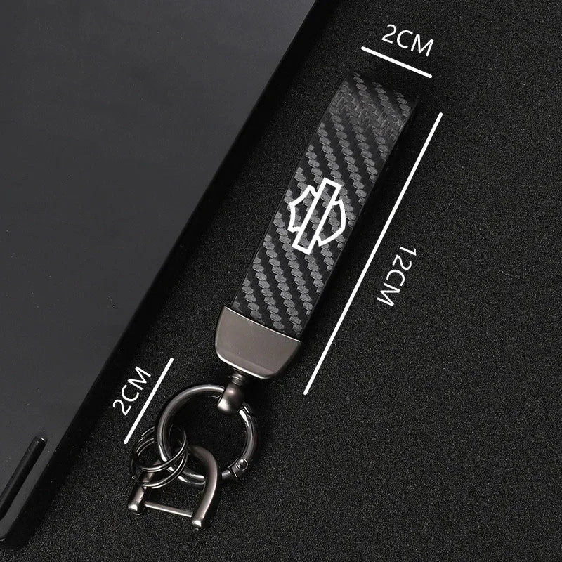 High-Grade Suede Leather Motorcycle Keychain