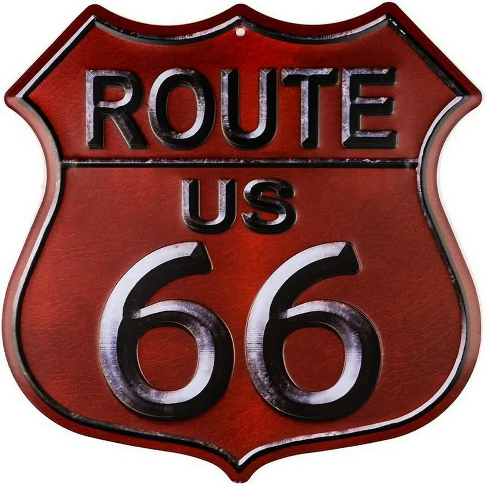 Route 66 American Dreams Shield Metal Tin Signs Posters