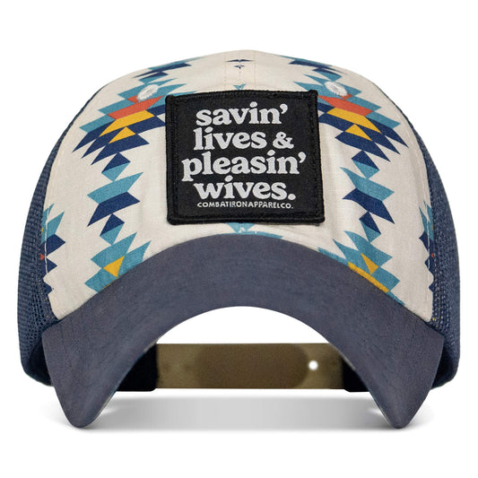 Ripstop Savin' Lives & Pleasin' Wives  Patch Tactical Ripstop Mesh Snapback Hat