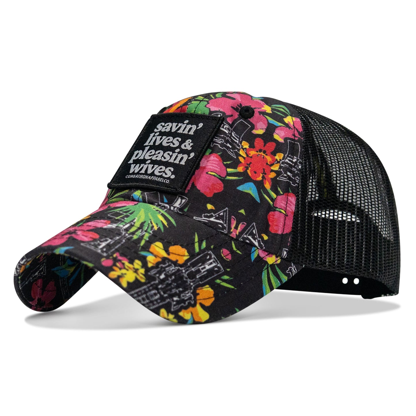 Ripstop Savin' Lives & Pleasin' Wives  Patch Tactical Ripstop Mesh Snapback Hat