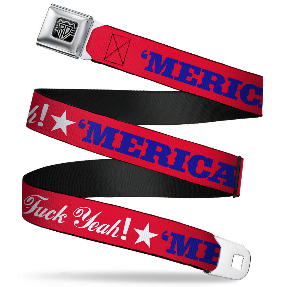 'MERICA Star USA Seatbelt Belt – World Cup 2026 Fan Gear (Red/Blue/White) v2